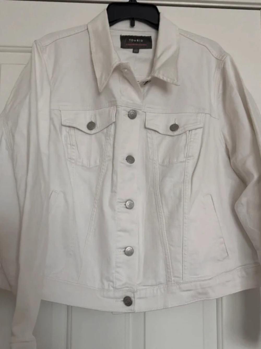 Torrid Vintage Modern Trucker White Denim Jacket